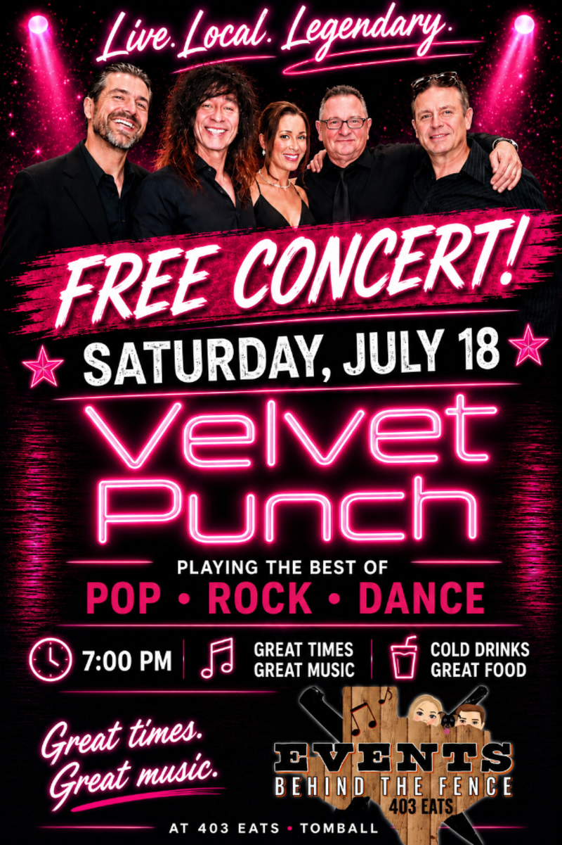 FREE Admission – Velvet Punch FREE CONCERT – 403 EATS Behind the Fence