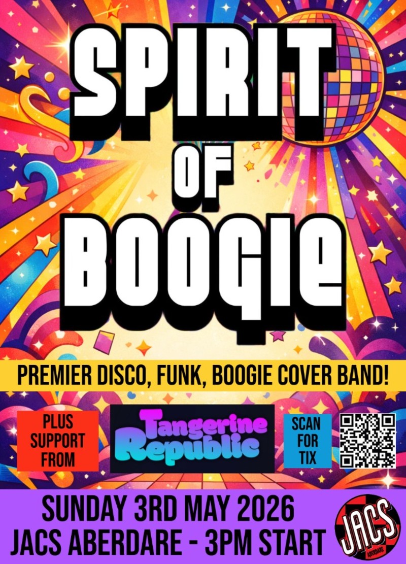 Buy tickets – Spirit of Boogie + support – JACS ABERDARE