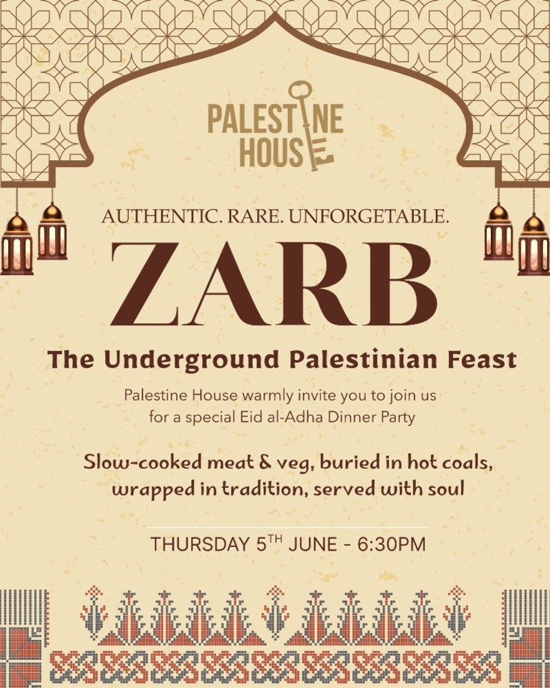 Buy tickets – Zarb: the underground Palestinian Feast – Palestine House