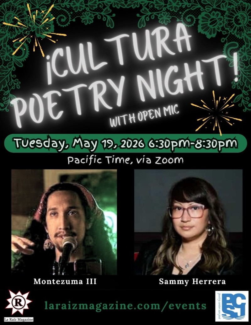 Get Tickets – ¡Cultura Poetry Night! with Open Mic – Zoom