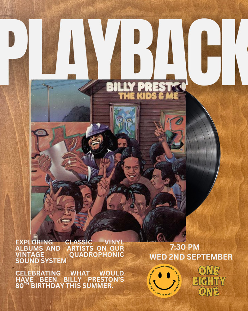 Select tickets – PLAYBACK - Billy Preston Birthday – One Eighty One