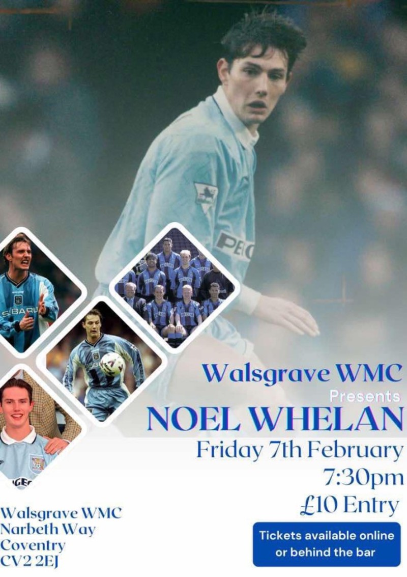 Buy tickets – An evening with Noel Whelan – The Walsgrave Club