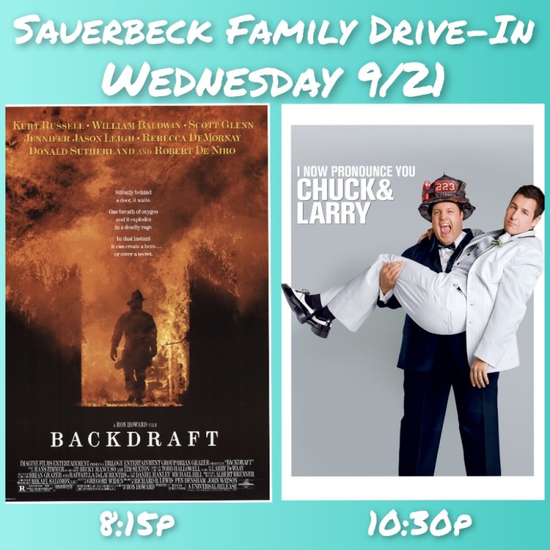 Retro Wednesday 9/21 – Backdraft followed by I Now Pronounce You Chuck ...