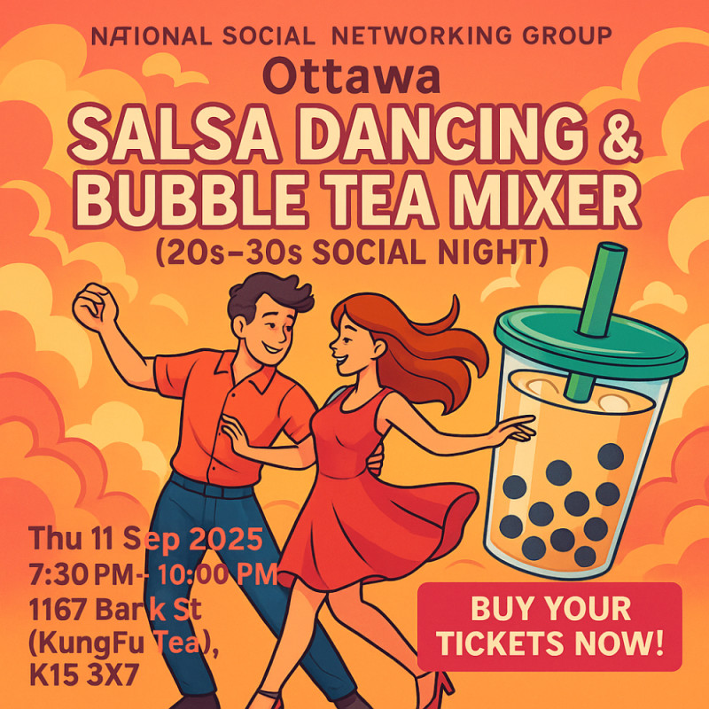 Grab Your Spot - Only a Few Left! – Ottawa – Salsa Dancing & Bubble Tea ...