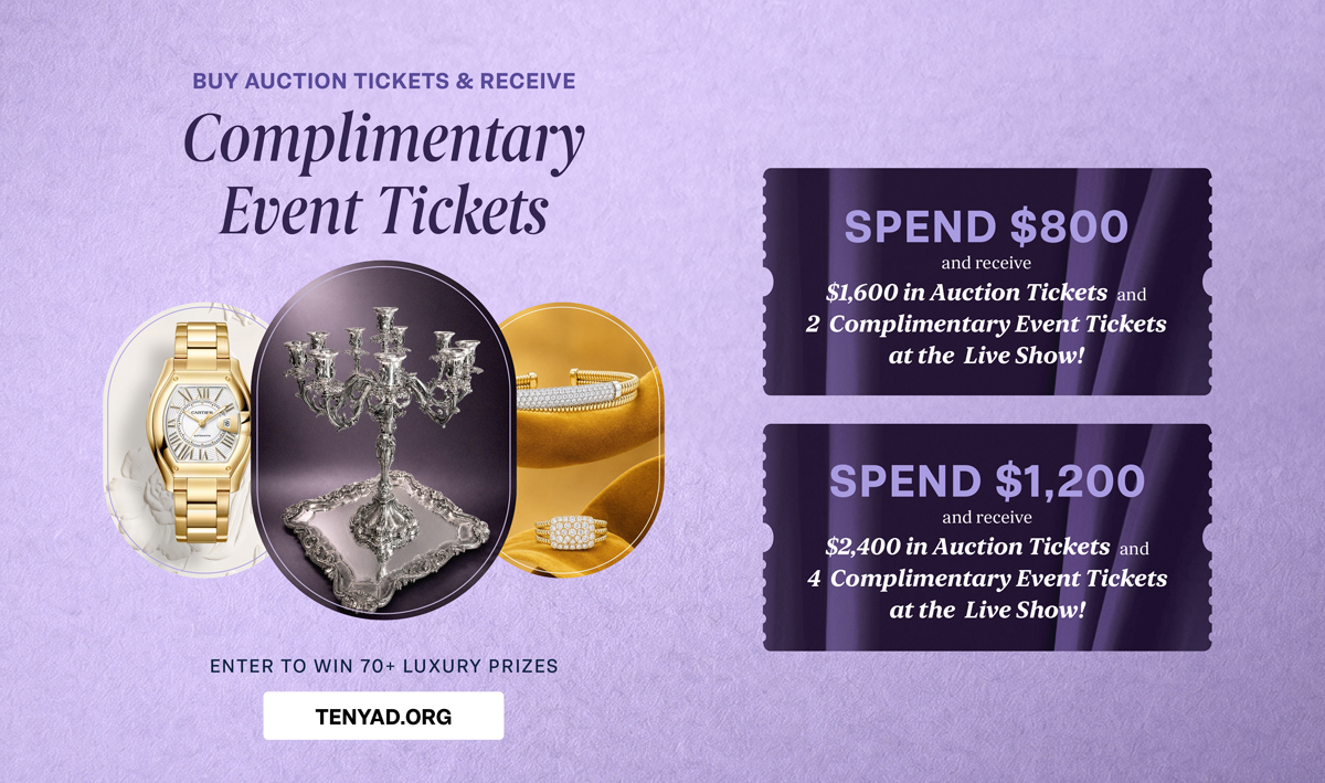 Ten Yad donation and complimentary event ticket details
