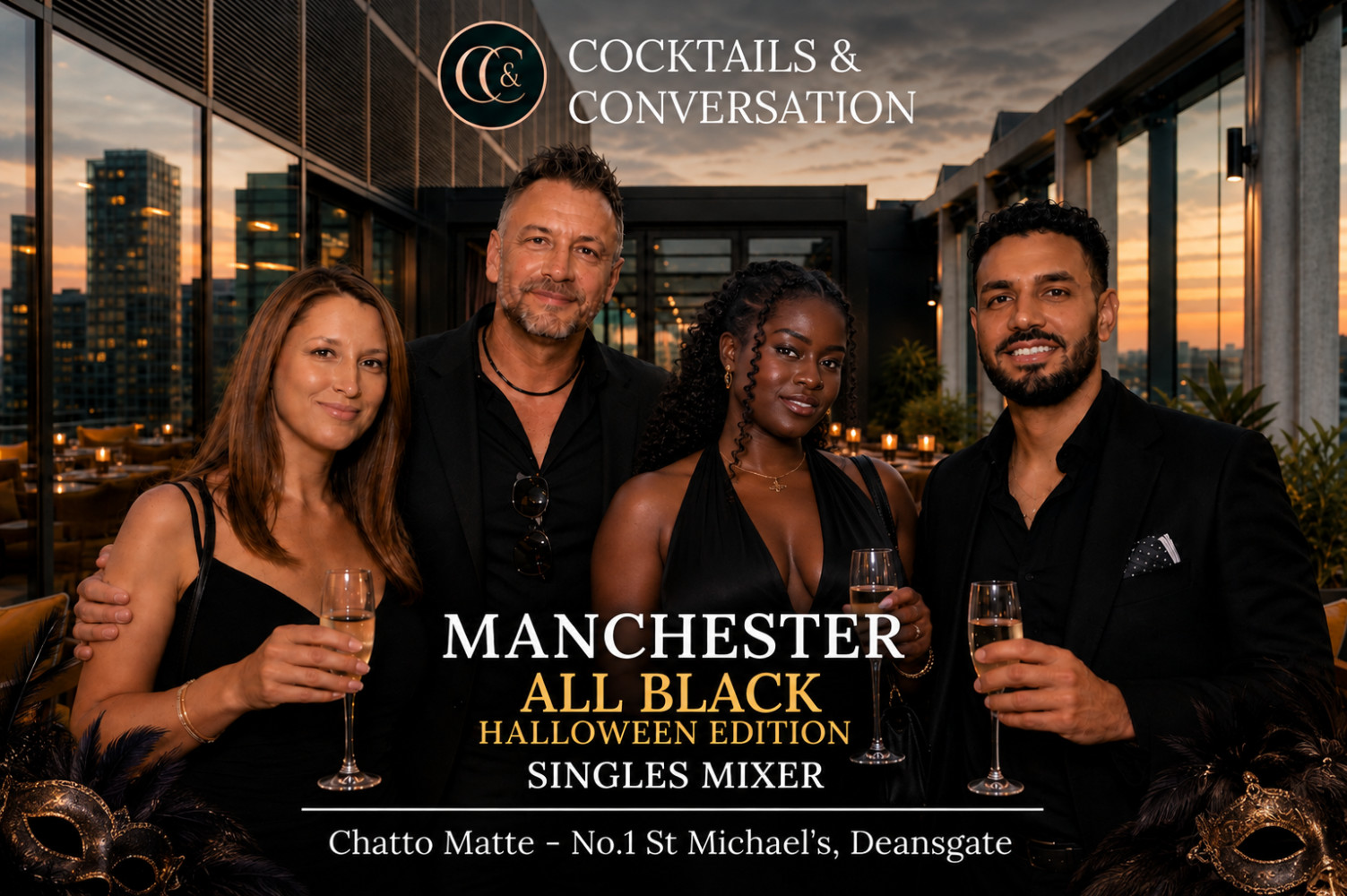 Manchester All Black Halloween Singles Mixer