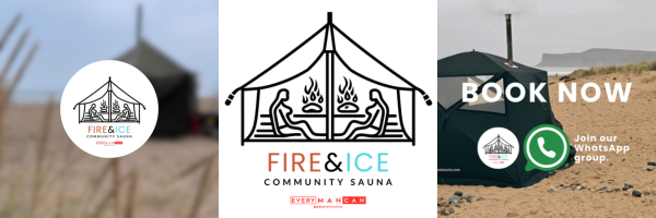 Fire and Ice Community Sauna. Born to support Every Man Can CIC.