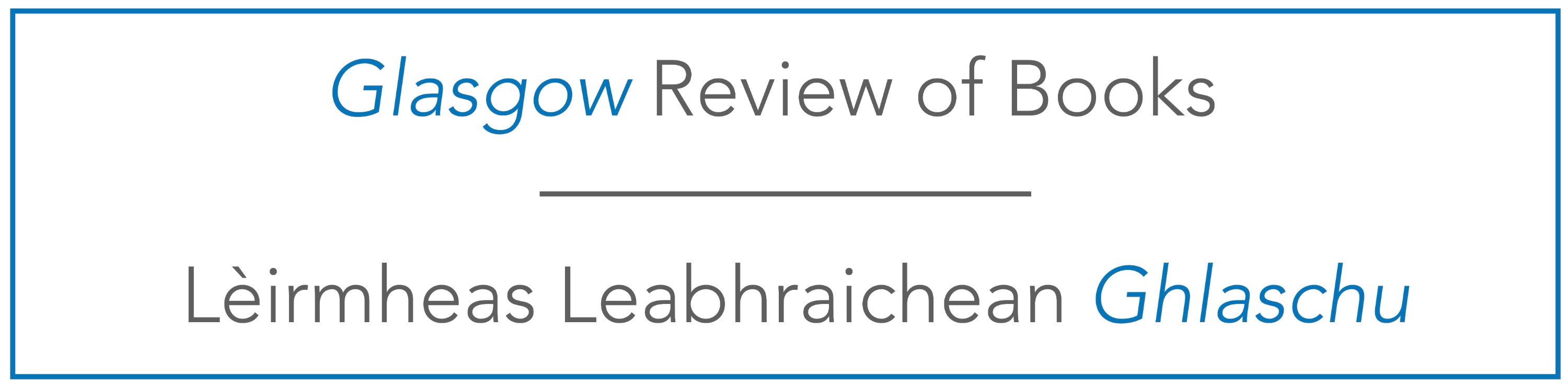 Glasgow Review of Books
